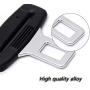 Car Seat Belt Clip,Mars Space Universal Seat Belt Buckle Silencer Auto Metal Seat Belts Clip (2 Pack) END-Ding Drive in Peace & Quiet (BLACK)