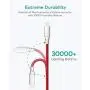 Xcentz iPhone Charger 3ft, MFi Certified Lightning Cable iPhone Charger Cable Metal Connector, Durable Braided Nylon High-Speed Charging Cord for iPhone 11/X/XS Max/XR/8 Plus/7/6/5, iPad, Red