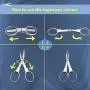 2Pcs Folding Scissors,Safe Portable Travel Scissors,Stainless Steel Telescopic Cutter Used for Home Office, Safety Portable Travel Trip Scissors 2Pcs Folding Scissors,Safe Portable Travel Scissors,Stainless Steel Telescopic Cutter Used for Home Office, Safety Portable Travel Trip Scissors