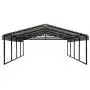 Arrow 20 x 20 29-Gauge Metal Carport with Steel Roof Panels, 20 x 20, Charcoal Arrow 20 x 20 29-Gauge Metal Carport with Steel Roof Panels, 20 x 20, Charcoal