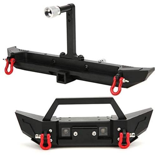 Metal Front and Rear Bumper Spare Tire Frame Parts Accessory Fit for SCX10 TRX4 D90 1/10 RC Car