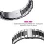 Oitom Metal Bands Compatible with Fitbit Blaze Large,Frame Housing+Stainless Steel Bracelet Replacement Accessory Strap Watch Band for Smart Fitness Watch(Silver Frame+Silver/Black Band)