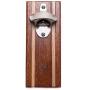 Bruntmor, CAPMAGS Strong Magnetic w/Zinc Alloy Beer Opener & Cap Catcher - Metal Magnetic (Merbau Wood)