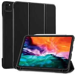 SIWENGDE Case for iPad Pro 11 Inch 2020 2nd Generation Support iPad 2nd Pencil Charging & Pair, Slim Lightweight Trifold Stand Smart Protective Case Cover for Kids, Auto Wake/Sleep (Black)