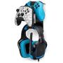 The UberAtlas - Dual Game Controller & Headphone Stand Wall Mount Holder for Xbox ONE, Series X, PS5, PS4, PS3, Switch, STEELSERIES Gamepad & More, Stay Organized No Screws by Brainwavz (Black)