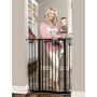 Regalo Easy Step Extra Tall Walk Thru Baby Gate, Bonus Kit, Includes 4-Inch Extension Kit, 4 Pack of Pressure Mount Kit and 4 Pack of Wall Cups and Mounting Kit, Black