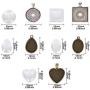 60 Pieces 5 Styles Pendant Trays 30pcs Round & Square & Heart & Teardrop & Oval and 30pcs Bright Glass Cabochon Dome Tiles for Crafting DIY Jewelry Gift Making 60 Pieces 5 Styles Pendant Trays 30pcs Round & Square & Heart & Teardrop & Oval and 30pcs Bright Glass Cabochon Dome Tiles for Crafting DIY Jewelry Gift Making