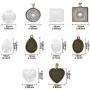 60 Pieces 5 Styles Pendant Trays 30pcs Round & Square & Heart & Teardrop & Oval and 30pcs Bright Glass Cabochon Dome Tiles for Crafting DIY Jewelry Gift Making 60 Pieces 5 Styles Pendant Trays 30pcs Round & Square & Heart & Teardrop & Oval and 30pcs Bright Glass Cabochon Dome Tiles for Crafting DIY Jewelry Gift Making