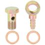 X AUTOHAUX 16mm Banjo Hose Barb Bolt Fitting Banjo Bolt Washer Bronze Tone Metal for Motorcycle Car
