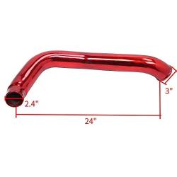 Turbo Intercooler kit Pipe Boot for Ford 6.0L CAC Intercooler Pipe Boot kit 03-07 Tube Powerstroke for Ford F250 F350 F450 F550 (Red&Black)