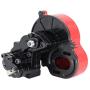 ZGQA-GQA RC Spare Parts Transmission Case Gearbox W/Metal Motor Gear for 1/10 SCX10 - Black, 150x90x40mm