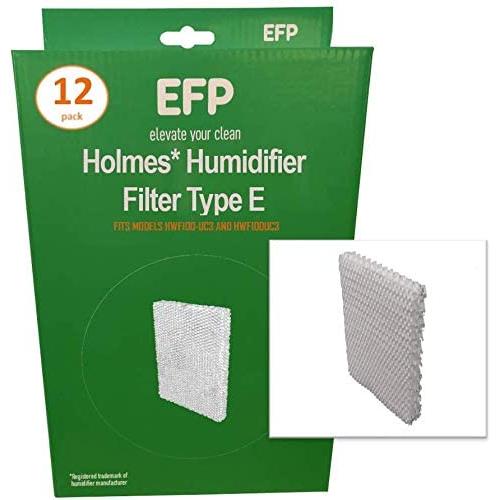 EFP Humidifier Filters for Holmes E, HWF100UC3, HWF100 Replaces Filters E, Part Number HWF100-UC3 Replacement Wicking Filters | Includes 12 Aftermarket Filters