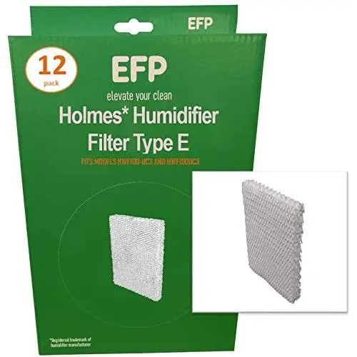 EFP Humidifier Filters for Holmes E, HWF100UC3, HWF100 Replaces Filters E, Part Number HWF100-UC3 Replacement Wicking Filters | Includes 12 Aftermarket Filters