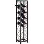 Kings Brand Furniture – Metal with Glass Top Shelf Free Standing Wine Rack Storage Tower, Pewter