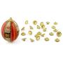 24 Gold Tone Ornament Caps - Egg Top Findings, End Caps