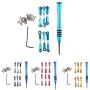 JVSISM 1 Set for Wltoys Upgrade Metal Adjustable Rods & 1 Set Upgrade Suspension Arm + Front/Rear Hub C Seat Parts Kit for Wltoys A959 A979 A959B A979B Rc Car Replacements,Grey