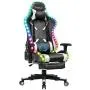 Goplus Massage Gaming Chair with RGB Light, Reclining Backrest Handrails and Seat Height Adjustment Racing Computer Office Chair with Footrest, Ergonomic High Back PU Swivel Game Chair Goplus Massage Gaming Chair with RGB Light, Reclining Backrest Handrails and Seat Height Adjustment Racing Computer Office Chair with Footrest, Ergonomic High Back PU Swivel Game Chair