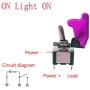 ESUPPORT Car Purple Cover Purple LED Light Rokcer Toggle Switch SPST ON Off Pack of 5
