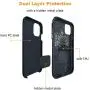 Molzar Shield Series iPhone 12 Pro Max Case, Built-in Metal Plate for Magnetic Phone Mount Holder, Wireless Charging Support, Compatible with Apple iPhone 12 Pro Max (6.7''), Black