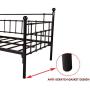 Metal Daybed Frame Twin Metal Slats Platform Base Box Spring Replacement Bed Sofa for Living Room Guest Room (Twin, Black)