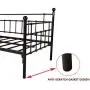 Metal Daybed Frame Twin Metal Slats Platform Base Box Spring Replacement Bed Sofa for Living Room Guest Room (Twin, Black) Metal Daybed Frame Twin Metal Slats Platform Base Box Spring Replacement Bed Sofa for Living Room Guest Room (Twin, Black)
