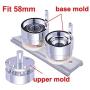 Seeutek Button Maker Machine Button Badge Maker 2-1/4 inch 58mm with 500 Pcs Button Parts and 2-1/4 inch 58mm Circle Cutter