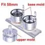 Seeutek Button Maker Machine Button Badge Maker 2-1/4 inch 58mm with 500 Pcs Button Parts and 2-1/4 inch 58mm Circle Cutter