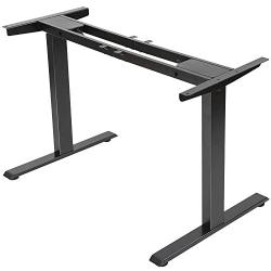 Electric Stand up Desk Frame - FEZIBO Dual Motor and Cable Management Rack Height Adjustable Sit Stand Standing Desk Base Workstation (Frame Only)