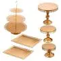 6Pcs Metal Crystal Cake Stand Cake Holder Cupcake Stand Dessert Tower Wedding Party Display Matte Gold 6Pcs Metal Crystal Cake Stand Cake Holder Cupcake Stand Dessert Tower Wedding Party Display Matte Gold