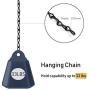 Hanging Chain for Bird Feeders, Birdbaths, Chimes, Planters, Lanterns and Ornaments, Metal Hook (Black,156 Inch)