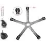 20.5'' Stool Chair Base Replacement Parts to Repair Office Swivel Pneumatic Stool Bottom, Strong Aluminum Metal 20.5'' Stool Chair Base Replacement Parts to Repair Office Swivel Pneumatic Stool Bottom, Strong Aluminum Metal