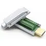Oiyagai 2pcs HDMI Adapter Signals Terminal Breakout Metal Cover Terminal Breakout Board Connector Solderless Free Welding Adaptor (Silver)