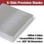TCI Precision Metals Ground and Milled Plate, Machine-Ready Blanks, 2” x 4” x 6” 6061-T651, Aluminum Sheet