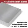 TCI Precision Metals Ground and Milled Plate, Machine-Ready Blanks, 2” x 4” x 6” 6061-T651, Aluminum Sheet