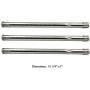 Hisencn Grill Repair Kit for Fiesta Blue Ember FG50069LP/NG, FG500057-103 14.7'' BBQ Heat Plates, 15.8'' Burners, Stainless Steel Gas Grill Repalcement Parts Suit, Tent Shield, Cover, Pipe, Tube