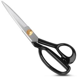 Sewing Scissors, Fabric Scissors, iBayam Professional 9'' All Purpose Heavy Duty Ultra Sharp Scissors Tailor Dressmaker Craft Paper Shears Office Scissors, Silky Smooth Cutting, Right-Handed