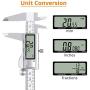 Neoteck 6 inch Digital Caliper, Full-metal Electronic Calipers Measuring Tool Fractions/ Inch/ mm Conversion