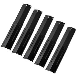 Broilmann Universal Adjustable Grill Heat Plate Replacement for Gas Grill, Porcelain Steel Heat Plate Shield, Flavorizer Bar, Extends from 11.75'' up to 21'' L (Pack of 5)