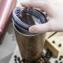 Sipworks Stainless Steel Coffee Tumbler: Double-Wall Vacuum Insulated Spill-proof Travel Mug Metal Coffee Cup with Lid, 20-Ounce Gray Marble