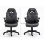 OFM ESS Collection Racing Style Bonded Leather Gaming Chair, in Gray (ESS-3085-GRY)