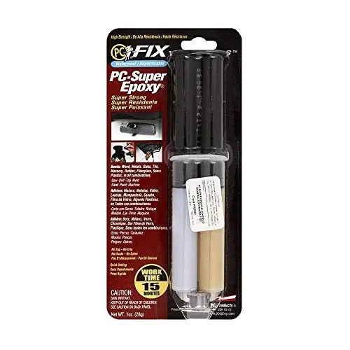 PC Products 16619 PC-SuperEpoxy Two-Part Epoxy Adhesive Paste, 1 oz Double Syringe, Translucent PC Products 16619 PC-SuperEpoxy Two-Part Epoxy Adhesive Paste, 1 oz Double Syringe, Translucent