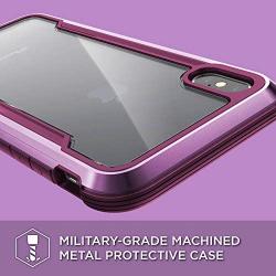 Raptic Shield, Compatible with Apple iPhone Xs Max (Formerly Defense Shield) Military Grade Drop Tested, Anodized Aluminum, TPU, Polycarbonate Protective Case for Apple iPhone Xs Max, Purple