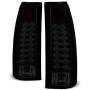 For 88-98 Chevy C/K Series Pickup Truck GMC Sierra Rear Black Smoke LED Tail Lights Brake Lamps Pair