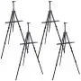 U.S. Art Supply 72'' Sturdy Black Aluminum Tripod Artist Field and Display Easel Stand (Pack of 4) - Adjustable Height 25'' to 6 Feet, Holds 52'' Canvas - Floor and Tabletop Displaying - Portable Bag U.S. Art Supply 72'' Sturdy Black Aluminum Tripod Artist Field and Display Easel Stand (Pack of 4) - Adjustable Height 25'' to 6 Feet, Holds 52'' Canvas - Floor and Tabletop Displaying - Portable Bag