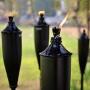 Deco Home Set of 4 Tikki Backyard Torch - 60 inch Citronella Garden Outdoor/Patio Flame Metal Torch - Black Matt Deco Home Set of 4 Tikki Backyard Torch - 60 inch Citronella Garden Outdoor/Patio Flame Metal Torch - Black Matt