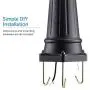 NOMA Outdoor Street Light | Waterproof Outdoor Lamp Post Light with Triple-Head Design for Backyard, Patio, Garden, Walkway or Décor | Black Light Pole with Clear Glass Panels, 3-Headed