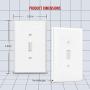 ENERLITES Toggle Light Switch Wall Plate, Jumbo Switch Cover, Oversized 1-Gang 5.5'' x 3.5'', Unbreakable Polycarbonate Thermoplastic, 8811O-W, White