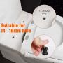 SelfTek 4Pack Toilet Seat Hinges Screws Toilet Seat Fixings Fix Expanding Rubber Top Nuts Screws Mount Seat Hardware Toilet Seat Replacement Parts Kit