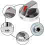 [Upgraded] Dg64-00473A Knob Dial with Reinforced Power Ring Protection Compatible with Samsung Range Oven Gas Stove Knob Replace for AP5917439, PS9606608 (5 Pack)