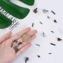 PH PandaHall 12 Sets Metal Zipper Latch Slider Retainer 3 Color #3#5#8#10 Insertion Pin Zipper Bottom Zipper Stopper for Metal Zipper Repair Zip Sewing Replacement DIY